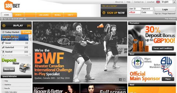 ブックメーカー”188BET”の登録ページへ