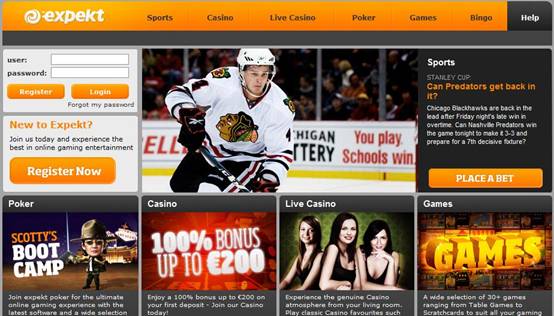 ブックメーカー”expekt"の登録ページへ