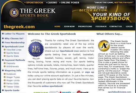 ブックメーカー”THE GREEK”の登録ページへ