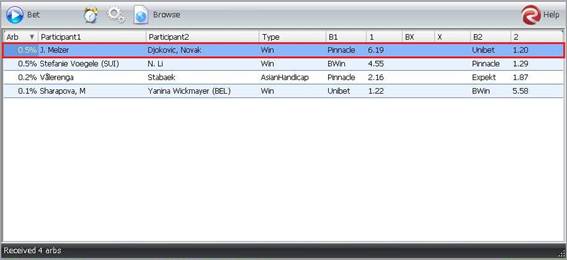 RebelBetting>メイン画面.>イベントを選択